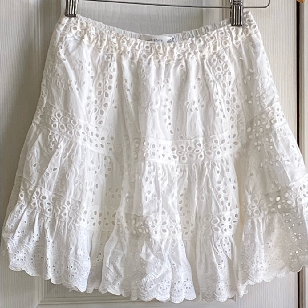 Altar’d State White Eyelet Lace Women's Skirt